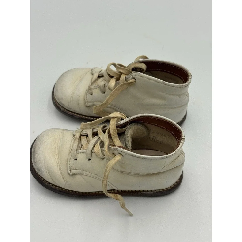 Striderite Pair Of Baby Shoes Leather Vintage Antique Unisex Toddler Infant